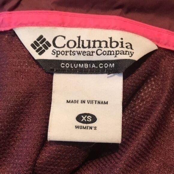 Columbia Burgundy Zip-Up Windbreaker Jacket - Picture 8 of 9